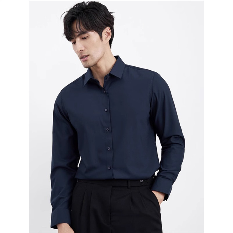 Skjorter | Navy Four-Way Stretch Shirt  –  Herre Herre Herre